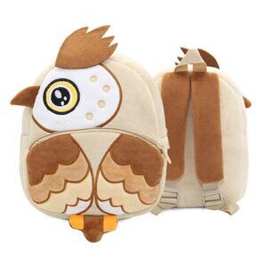 Cute Animal Plush Backpack for Toddlers Kids Gift Bag ( owl brown )